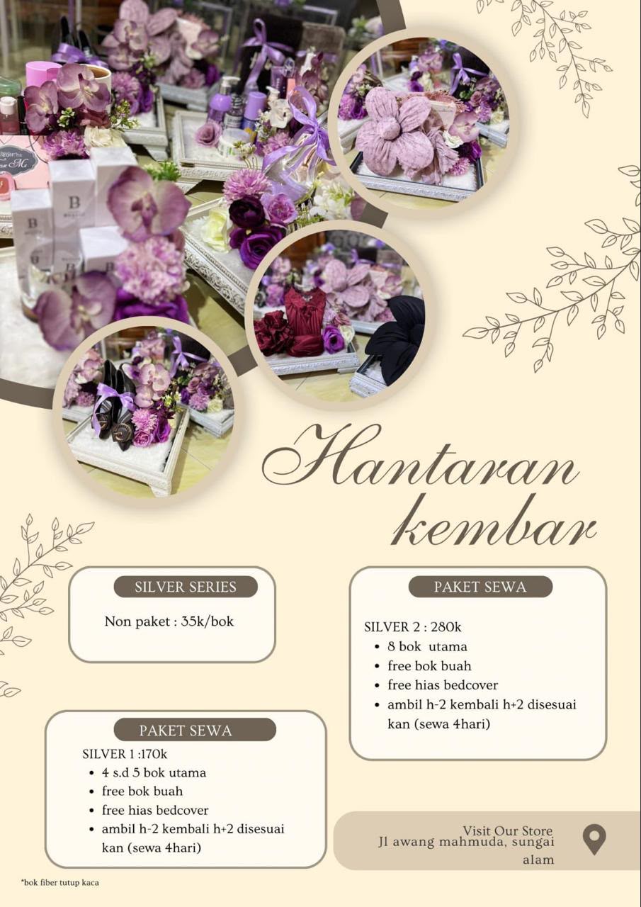 Seserahan, Paket Sewa SILVER 1